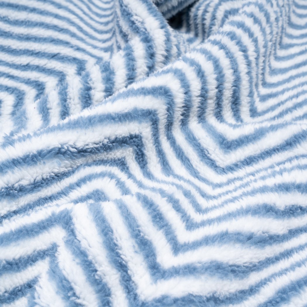 Sherpa Fleece Blanket - Herringbone