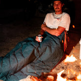 Campfire Puffy Blanket - Sage Navy
