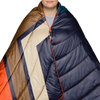 Original Puffy Blanket - Midnight Retro Stripes