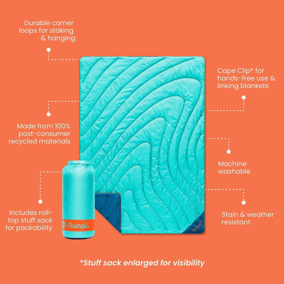 Rumpl Original Puffy Blanket - Seafoam Original Puffy Blanket - Seafoam | Rumpl Blankets For Everywhere Solid Original