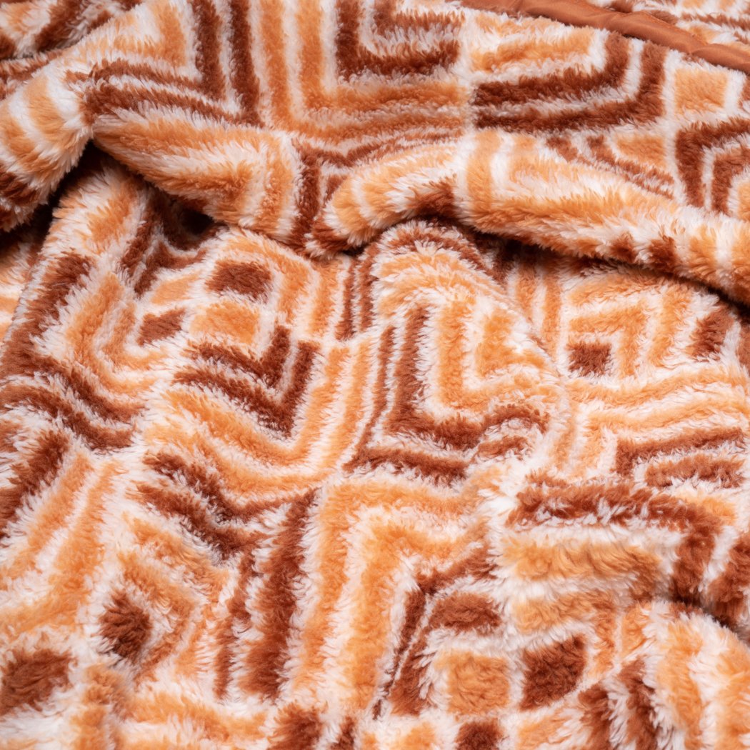 Sherpa Fleece Blanket - Kaleidoscope Clay
